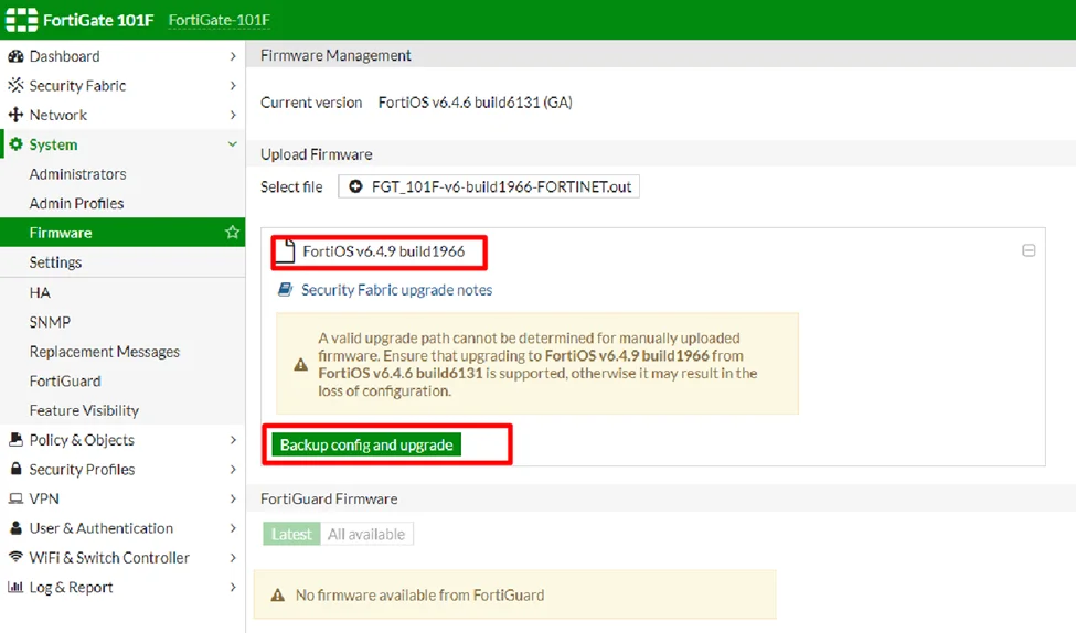 FortiGate Registration | License & firmware upgrade | First-time login FortiGate |Fortinet Firewall 26 image 25 2