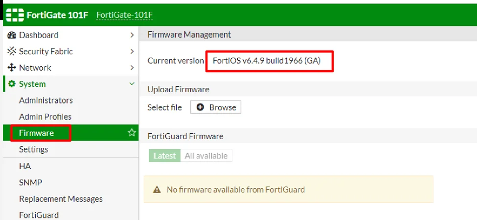 FortiGate Registration | License & firmware upgrade | First-time login FortiGate |Fortinet Firewall 30 image 29 2