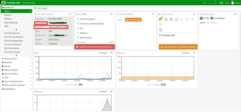 FortiGate Registration | License & firmware upgrade | First-time login FortiGate |Fortinet Firewall 10 image 9 2
