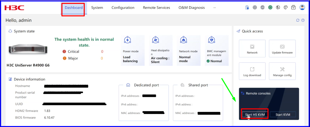 How to Initialize, Firmware upgrade, RAID & Basic IP setup of H3C R4900 G6 Server 23 23